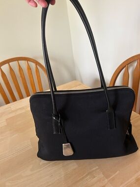 Authentic black Prada zip up shoulder bag